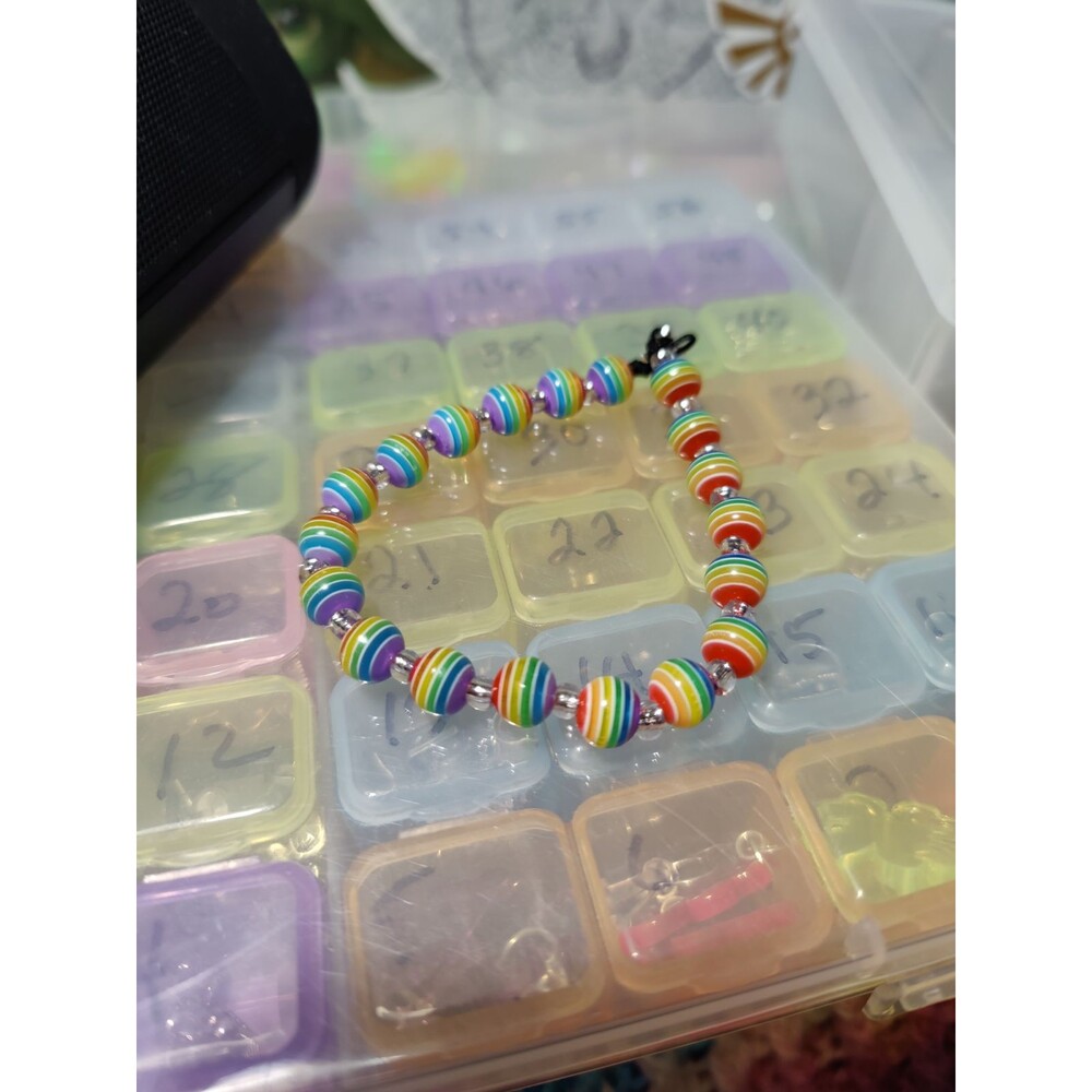 Rainbow Beaded Bracelet